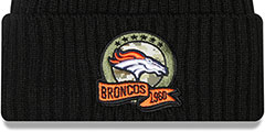 Broncos 2022 SALUTE-TO-SERVICE Knit Beanie Hat by New Era - 2nd View