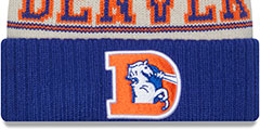 Broncos 2023 HISTORIC SIDELINE Knit Beanie Hat by New Era - 2nd View