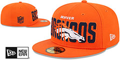 Broncos 2023 NFL DRAFT Orange Fitted Hat by New Era - 2nd View