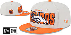 Broncos 2023 NFL DRAFT SNAPBACK Stone-Orange Hat by New Era - 2nd View