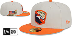 Broncos 2023 SALUTE-TO-SERVICE Stone-Orange Fitted Hat by New Era - 2nd View