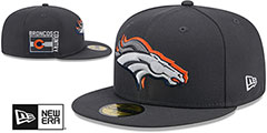 Broncos 2024 ONSTAGE NFL DRAFT Grey Fitted Hat by New Era - 2nd View