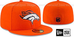 Broncos BEVEL Orange Fitted Hat by New Era - 2nd View