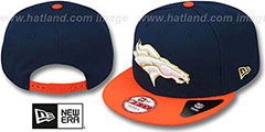 Broncos CHAMPS-HASH SNAPBACK Navy-Orange Hat by New Era - 2nd View