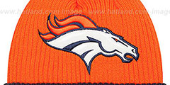 Broncos CHILLER FILLER BEANIE Orange-Navy by New Era - 2nd View