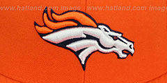 Broncos COACHES Orange Fitted Hat by Reebok - 2nd View