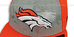 Broncos HEATHER-REFLECT SNAPBACK Grey-Orange Hat by New Era - 2nd View