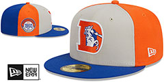 Broncos HISTORIC SIDELINE PINWHEEL Fitted Hat by New Era - 2nd View