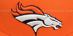 Broncos NFL JERSEY-STRIPE Orange Fitted Hat by New Era - 2nd View