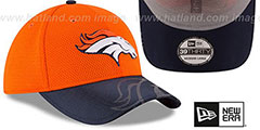 Broncos STADIUM TRAINING FLEX Orange-Navy Hat by New Era - 2nd View