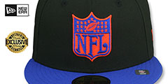 Broncos THROWBACK NFL SHIELD-BASIC Black-Royal Fitted Hat by New Era - 2nd View