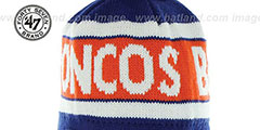 Broncos THROWBACK CRANBROOK Knit Beanie Hat by Twins 47 Brand - 2nd View