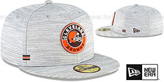 Browns 2020 ONFIELD STADIUM Heather Grey Fitted Hat by New Era - 2nd View