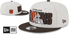 Browns 2023 NFL DRAFT SNAPBACK Stone-Brown Hat by New Era - 2nd View