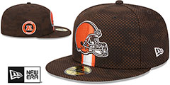 Browns 2024 NFL SIDELINE Brown Fitted Hat by New Era - 2nd View