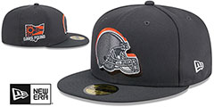 Browns 2024 ONSTAGE NFL DRAFT Grey Fitted Hat by New Era - 2nd View