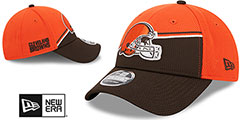 Browns DASHMARK SIDELINE SNAPBACK Orange-Brown Hat by New Era - 2nd View