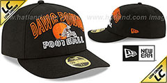 Browns LOW-CROWN ALT 2020 NFL VIRTUAL DRAFT Black Fitted Hat by New Era - 2nd View