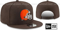 Browns TEAM-BASIC SNAPBACK Brown Hat by New Era - 2nd View