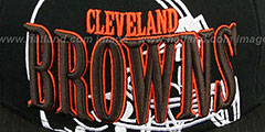 Browns THROUGH SNAPBACK Black-Brown Hat by New Era - 2nd View