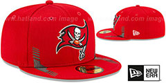 Buccaneers 2021 NFL SIDELINE HOME Red Fitted Hat by New Era - 2nd View