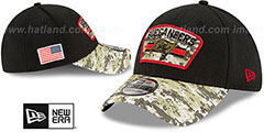 Buccaneers 2021 SALUTE-TO-SERVICE FLEX Black-Desert Hat by New Era - 2nd View