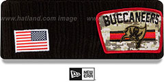 Buccaneers 2021 SALUTE-TO-SERVICE Knit Beanie Hat by New Era - 2nd View