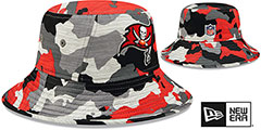 Buccaneers 2022 CAMO NFL TRAINING CAMP BUCKET Hat by New Era - 2nd View