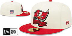 Buccaneers 2022 NFL SIDELINE Cream-Red Fitted Hat by New Era - 2nd View