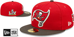 Buccaneers LETTERMAN SIDE-PATCH Fitted Hat by New Era - 2nd View