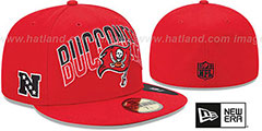 Buccaneers NFL 2013 DRAFT Red 59FIFTY Fitted Hat by New Era - 2nd View