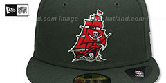 Buccaneers NFL SHIP TEAM-BASIC Grey Fitted Hat by New Era - 2nd View