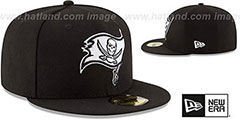 Buccaneers NFL TEAM-BASIC Black-White Fitted Hat by New Era - 2nd View