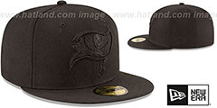 Buccaneers NFL TEAM-BASIC BLACKOUT Fitted Hat by New Era - 2nd View