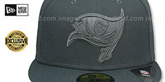 Buccaneers NFL TEAM-BASIC Graphite-Graphite Fitted Hat by New Era - 2nd View