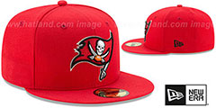 Buccaneers NFL TEAM-BASIC Red Fitted Hat by New Era - 2nd View