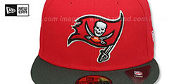 Buccaneers NFL TEAM-BASIC Red-Grey Fitted Hat by New Era - 2nd View