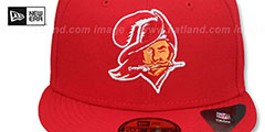 Buccaneers NFL THROWBACK TEAM-BASIC Red Fitted Hat by New Era - 2nd View