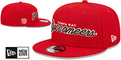 Buccaneers SCRIPT-UP SNAPBACK Navy Hat by New Era - 2nd View