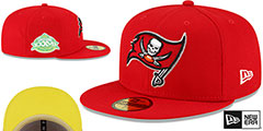 Buccaneers SUPER BOWL XXXVII CITRUS POP Red-Yellow Fitted Hat by New Era - 2nd View