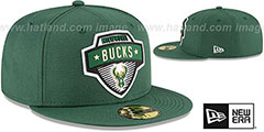 Bucks 2020 NBA TIP OFF Green Fitted Hat by New Era - 2nd View