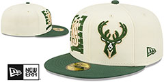 Bucks 2022 NBA DOUBLE WHAMMY DRAFT Fitted Hat by New Era - 2nd View