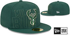 Bucks 2023 NBA DRAFT Green Fitted Hat by New Era - 2nd View