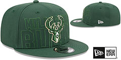 Bucks 2023 NBA DRAFT SNAPBACK Green Hat by New Era - 2nd View