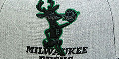 Bucks 2T XL-LOGO FADEOUT Grey-Black Fitted Hat by Mitchell and Ness - 2nd View