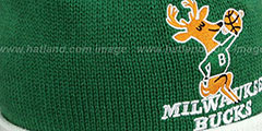 Bucks XL-LOGO BEANIE Green by Mitchell and Ness - 2nd View