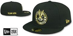 Bugs Bunny TEAM USA Black Fitted Hat by New Era - 2nd View