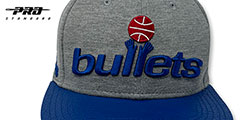 Bullets TEAM-BASIC STRAPBACK Grey-Royal Hat by Pro Standard - 2nd View