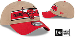 Bulls 2024 NBA DRAFT STRAPBACK Camel-Red Hat by New Era - 2nd View