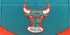 Bulls 2T FASHION Aqua-Orange Fitted Hat by New Era - 2nd View